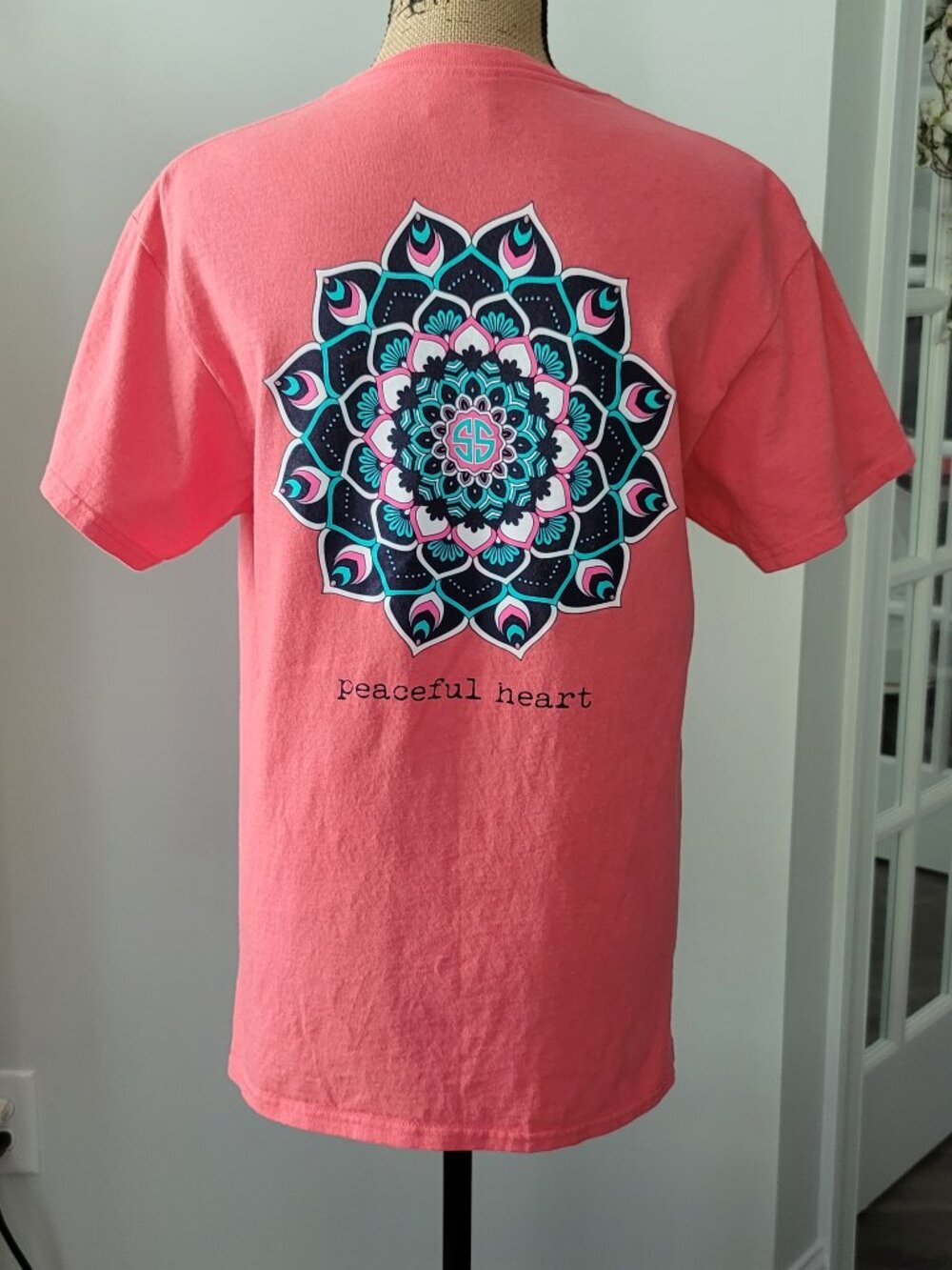 Simply Southern Ladies Coral Colored T-shirt Medium